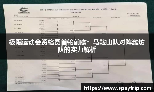 极限运动会资格赛首轮前瞻：马鞍山队对阵潍坊队的实力解析